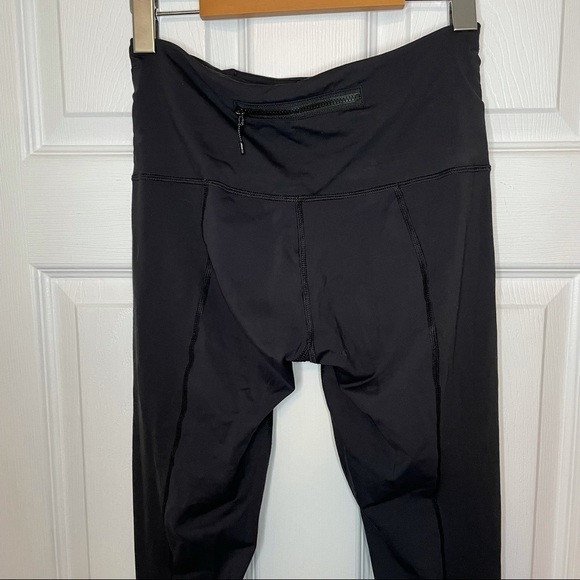 LULULEMON Runday Crop Black / Beautiful Baroque Black Leggings 4 - Picture 6 of 8